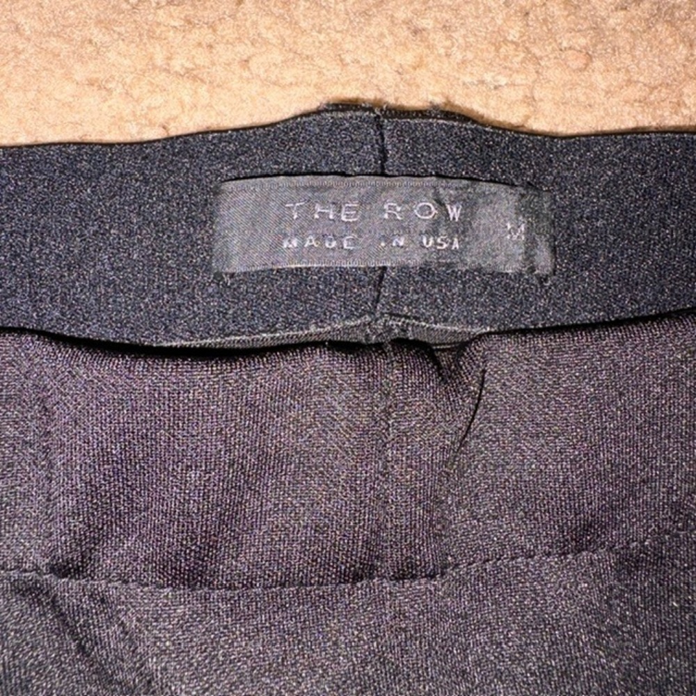 The Row Sovino Stretch Crepe Cropped Pant Black Medium - Picture 8 of 9